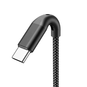 Alogy Cable USB-A to USB-C Type C 3A 2m Black Organizer