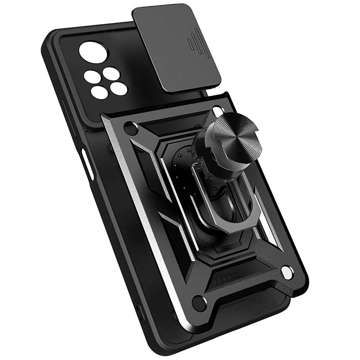 Alogy Camshield Stand Ring Armored Case with Camera Cover for Poco M4 Pro 4G/LTE Black