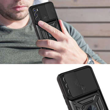 Alogy Camshield Stand Ring Camera Case for Motorola Moto G50 Black
