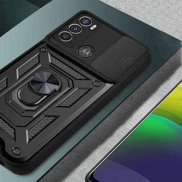 Alogy Camshield Stand Ring Camera Case for Motorola Moto G50 Black