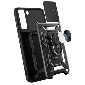 Alogy Camshield Stand Ring Camera Case for Samsung Galaxy S22 Plus Black Glass