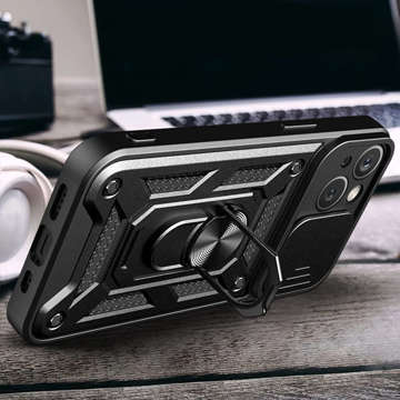 Alogy Camshield Stand Ring Case with Camera Cover for Apple iPhone 14