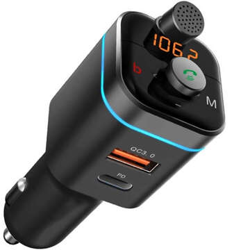 Alogy Car Charger Handsfree FM Transmitter Bluetooth 5.0 USB Memory Card QC 3.0 USB-C PD 18W