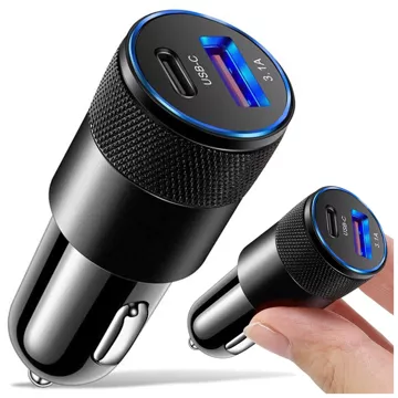 Alogy Car Charger USB-C Type C USB 3.1A Black