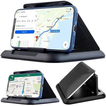 Alogy Carbon car phone holder up to 6.8 inches GPS for dashboard Black