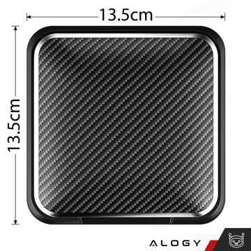 Alogy Carbon car phone holder up to 6.8 inches GPS for dashboard Black