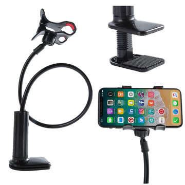 Alogy Flex Holder with Desk Clip Flexible Tripod Universal phone holder / Black