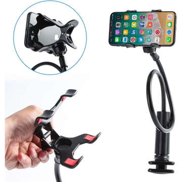 Alogy Flex Holder with Desk Clip Flexible Tripod Universal phone holder / Black