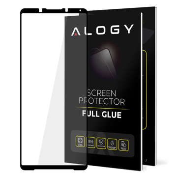 Alogy Full Glue case friendly tempered glass for Sony Xperia 1 IV Black