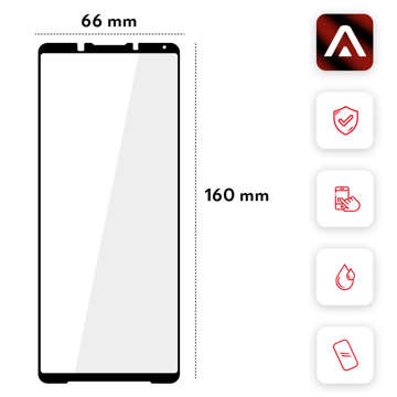 Alogy Full Glue case friendly tempered glass for Sony Xperia 1 IV Black