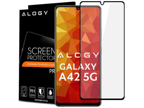 Alogy Glass Full Glue case friendly for Samsung Galaxy A42 5G Black