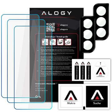 Alogy Glass Pack 3x 9H Tempered Glass Screen Protector 2x Camera Lens Glass for Samsung Galaxy S21