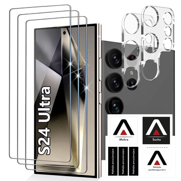 Alogy Glass Pack 3x Tempered Glass Screen Protector 9h Lens Glass for Samsung Galaxy S23 Plus Glass Set