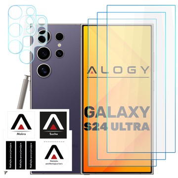 Alogy Glass Pack 3x Tempered Glass Screen Protector 9h Lens Glass for Samsung Galaxy S23 Plus Glass Set