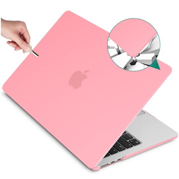 Alogy Hard Case for Apple Macbook Air 13 2022 M2 Matte Pink Bag up to 15.6"