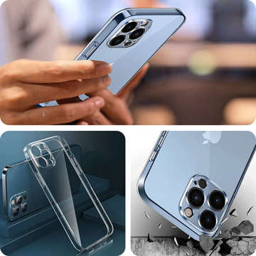 Alogy Hybrid Case with Camera Cover for Apple iPhone 12 Pro Transparent