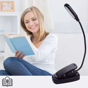 Alogy LED Night Light Desk Reading Lamp Adjustable Flexible Wireless Micro USB Black