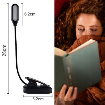 Alogy LED Night Light Desk Reading Lamp Adjustable Flexible Wireless Micro USB Black