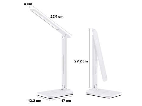 Alogy LED desk lamp with 10W Qi wireless charger White