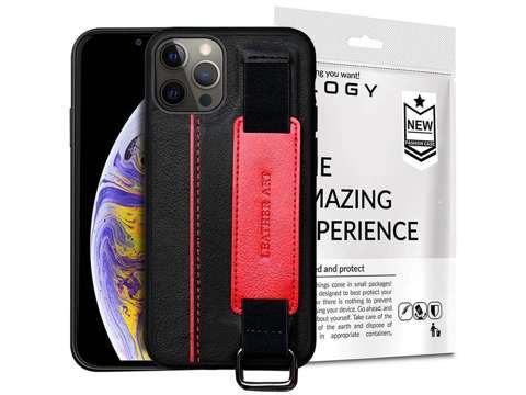 Alogy Leather Case for Apple iPhone 12/ 12 Pro 6.1 Black Glass