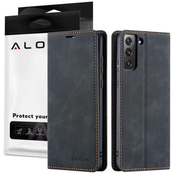 Alogy Leather Flip Wallet Case for Samsung Galaxy S22 Plus Black