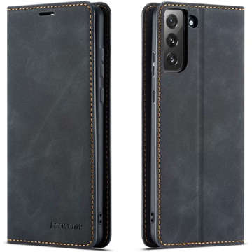 Alogy Leather Flip Wallet Case for Samsung Galaxy S22 Plus Black