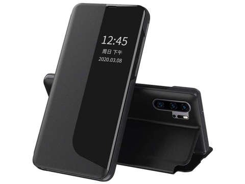 Alogy Leather Smart View Cover Wallet Case for Huawei P30 Pro Black