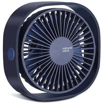 Alogy Natural wind 24 portable fan USB desk fan Navy blue