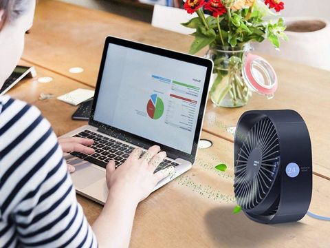 Alogy Natural wind 24 portable fan USB desk fan Navy blue