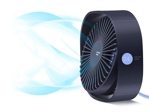 Alogy Natural wind 24 portable fan USB desk fan Navy blue