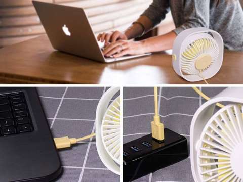 Alogy Natural wind 24 portable fan desk fan USB White