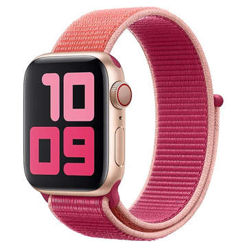 Alogy Nylon Strap with Velcro for Apple Watch 1/2/3/4/5/6/7/8/SE (38/40/41mm) Pink