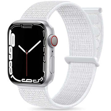 Alogy Nylon Strap with Velcro for Apple Watch 1/2/3/4/5/6/7/8/SE/Ultra (42/44/45/49mm) White