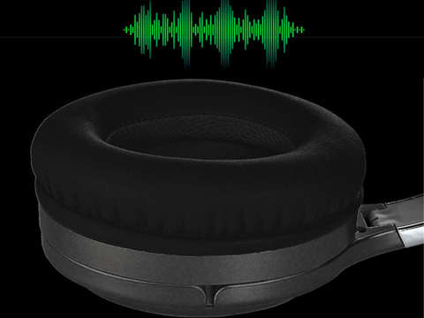 Alogy On-Ear Wireless Headphones with ANC Bluetooth 5.0 Mic Black