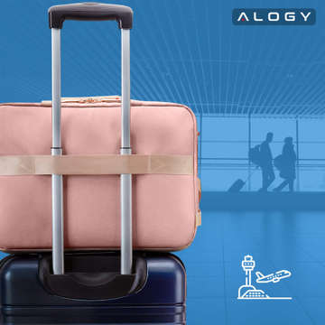 Alogy Protective Travel Bag Sleeve Case for Laptop, MacBook Air Pro up to 15.6" Outdoor Traveler pink