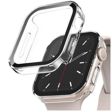 Alogy Protector Case 2in1 Glass Protective Case Cover for Apple Watch 7/8 41mm Transparent