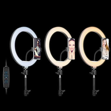 Alogy Ring Selfie LED ring light for makeup tripod 220cm 80W phone holder remote control Black