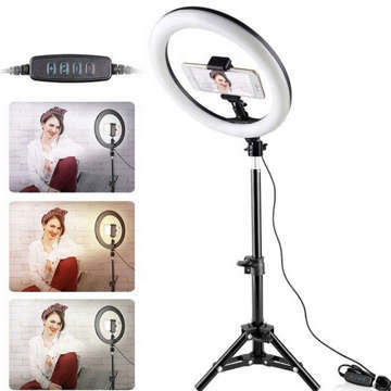 Alogy Ring Selfie LED ring light for makeup tripod 220cm 80W phone holder remote control Black