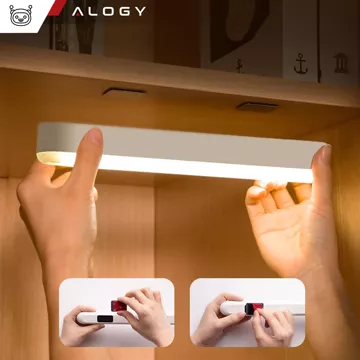 Alogy Sensor Lamp Night Light with Motion Sensor 26cm Magnetic Desk Cabinet Lamp White