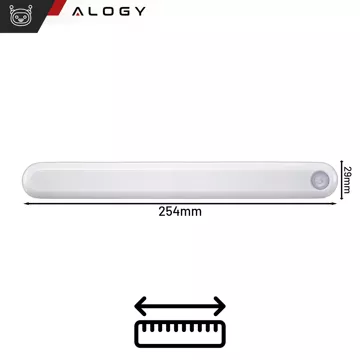 Alogy Sensor Lamp Night Light with Motion Sensor 26cm Magnetic Desk Cabinet Lamp White