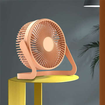 Alogy Silent Desk Fan Portable USB Wired Desktop Fan Light orange