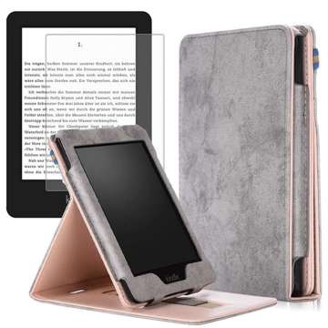 Alogy Slim Leather Case for Kindle Paperwhite 4 2018/2019 Gray Glass