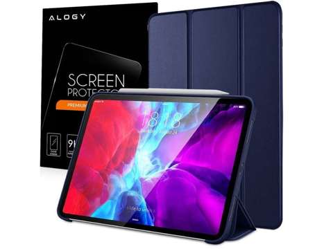 Alogy Smart Pencil Case for iPad Air 4 2020/ 5 2022/ iPad Pro 11 Navy Glass