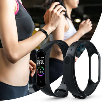 Alogy Soft Band silicone strap for Xiaomi Mi Band 5 / 6 / 6 NFC / 7 Black