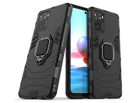 Alogy Stand Ring Armor case for Xiaomi Redmi Note 10/10s black Glass