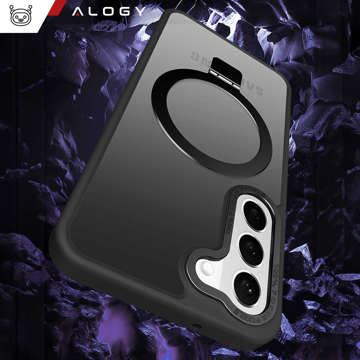 Alogy Stand Ring Case Armored phone case for MagSafe for Samsung Galaxy S23 Plus matte Black