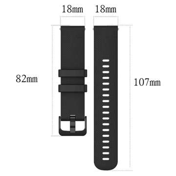 Alogy Strap universal strap with buckle for smartwatch watch 18mm black