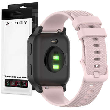 Alogy Strap universal strap with buckle for smartwatch watch 18mm pink