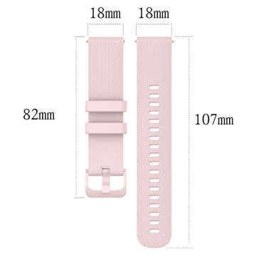 Alogy Strap universal strap with buckle for smartwatch watch 18mm pink