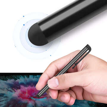 Alogy Stylus Pen Universal Black Capacitive Metal Touchscreen Stylus for Tablet Phone Screens